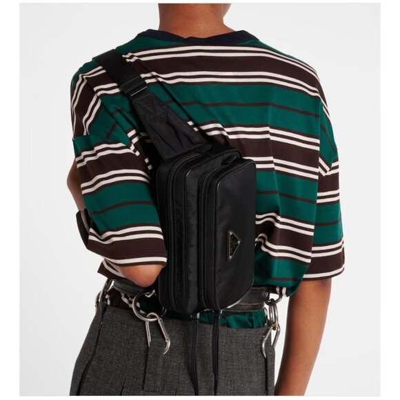 Prada Tessuto Nylon Belt Bag in Black - Picture 2 of 6